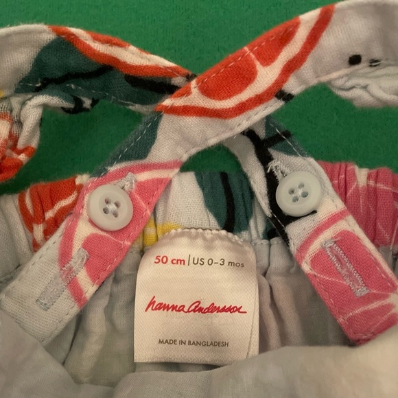 Hanna Andersson Bubble Romper- Citrus Print 🍊 EUC- 0-3 Months - Picture 3 of 7